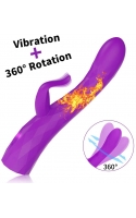 Клиторально вагинальный вибратор с ротацией и подогревом