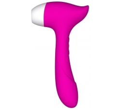Двойной вагинально клиторальный вибратор розовый
